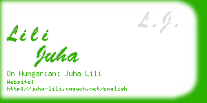 lili juha business card